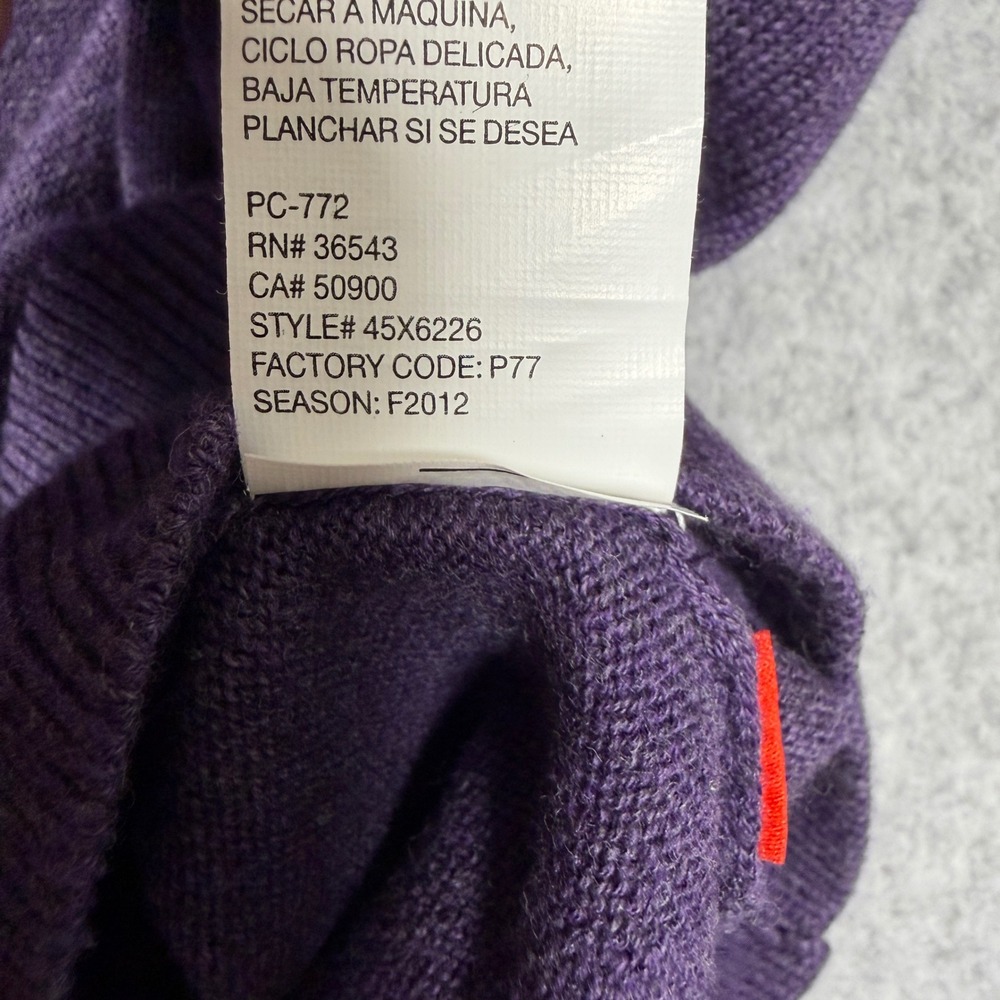 NWT IZOD V-Neck Sweater Mens 3XL Purple Premium Essentials 100% Cotton Knit - Picture 8 of 11